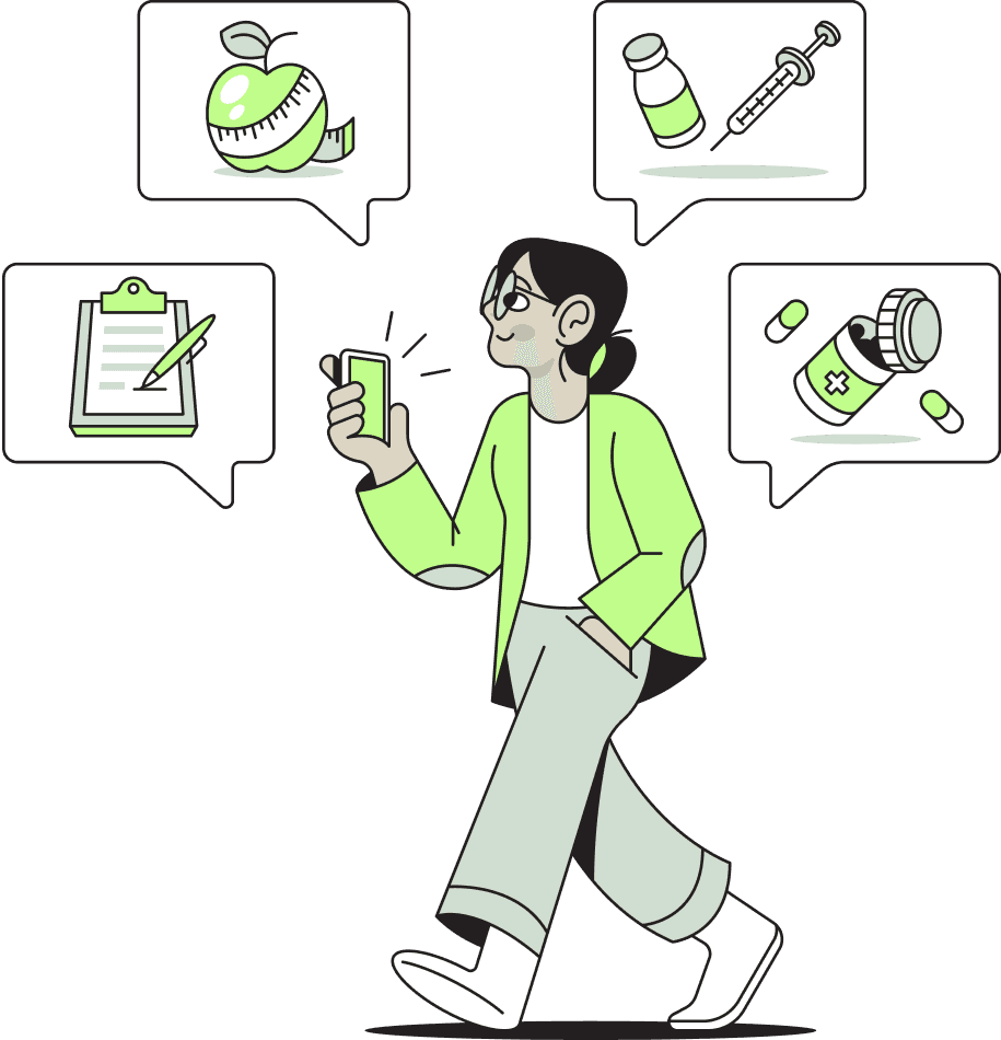 A simple illustration of a person providing consent