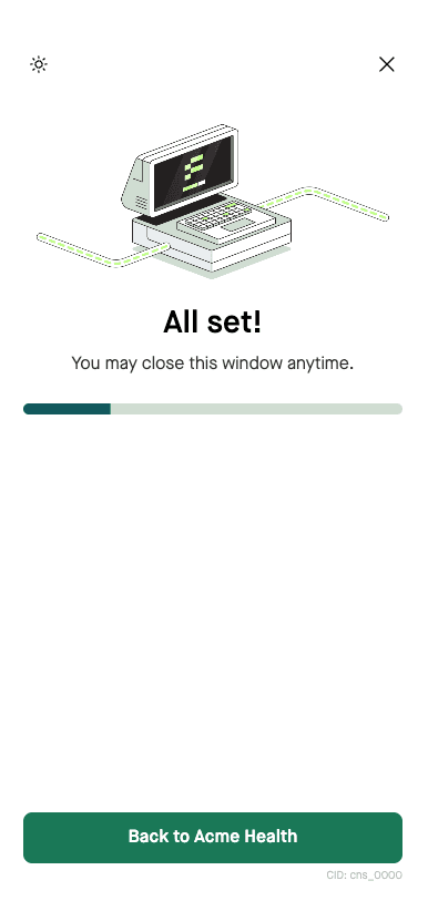 Flexpa all set screen