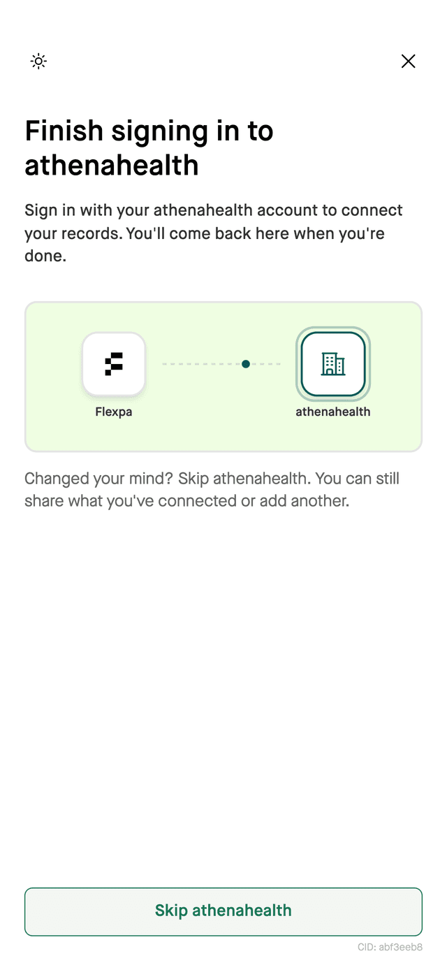 Flexpa consent flow in action
