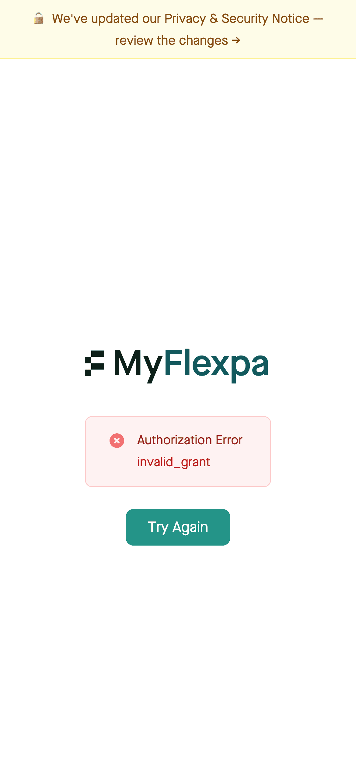 Authorization error: missing code verifier