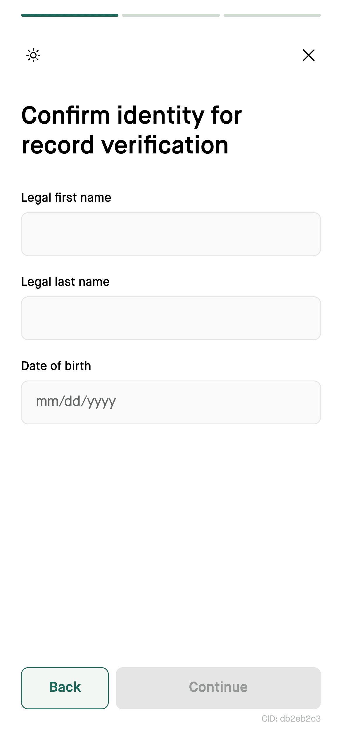 Flexpa identity screen