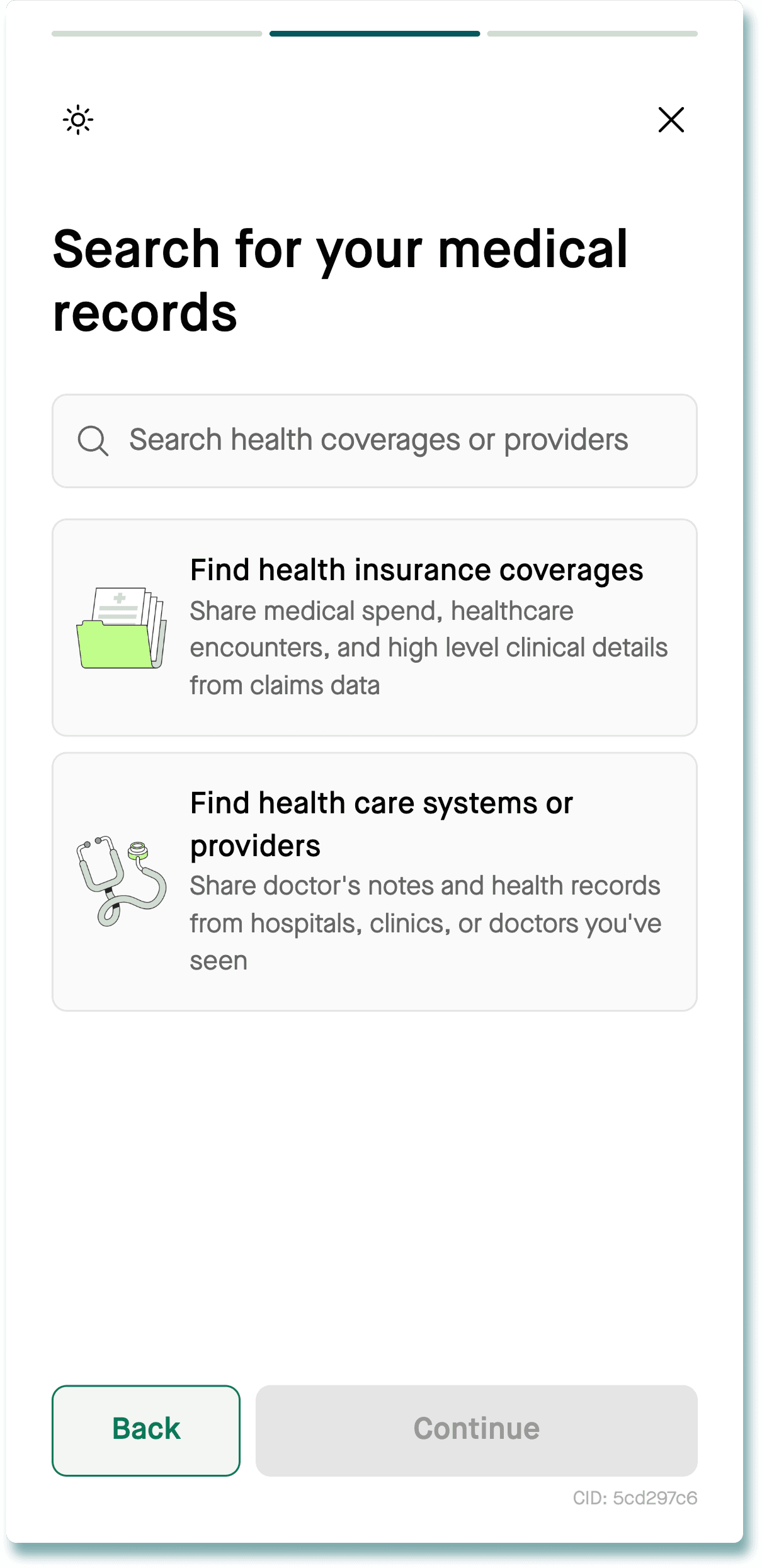 Flexpa search screen