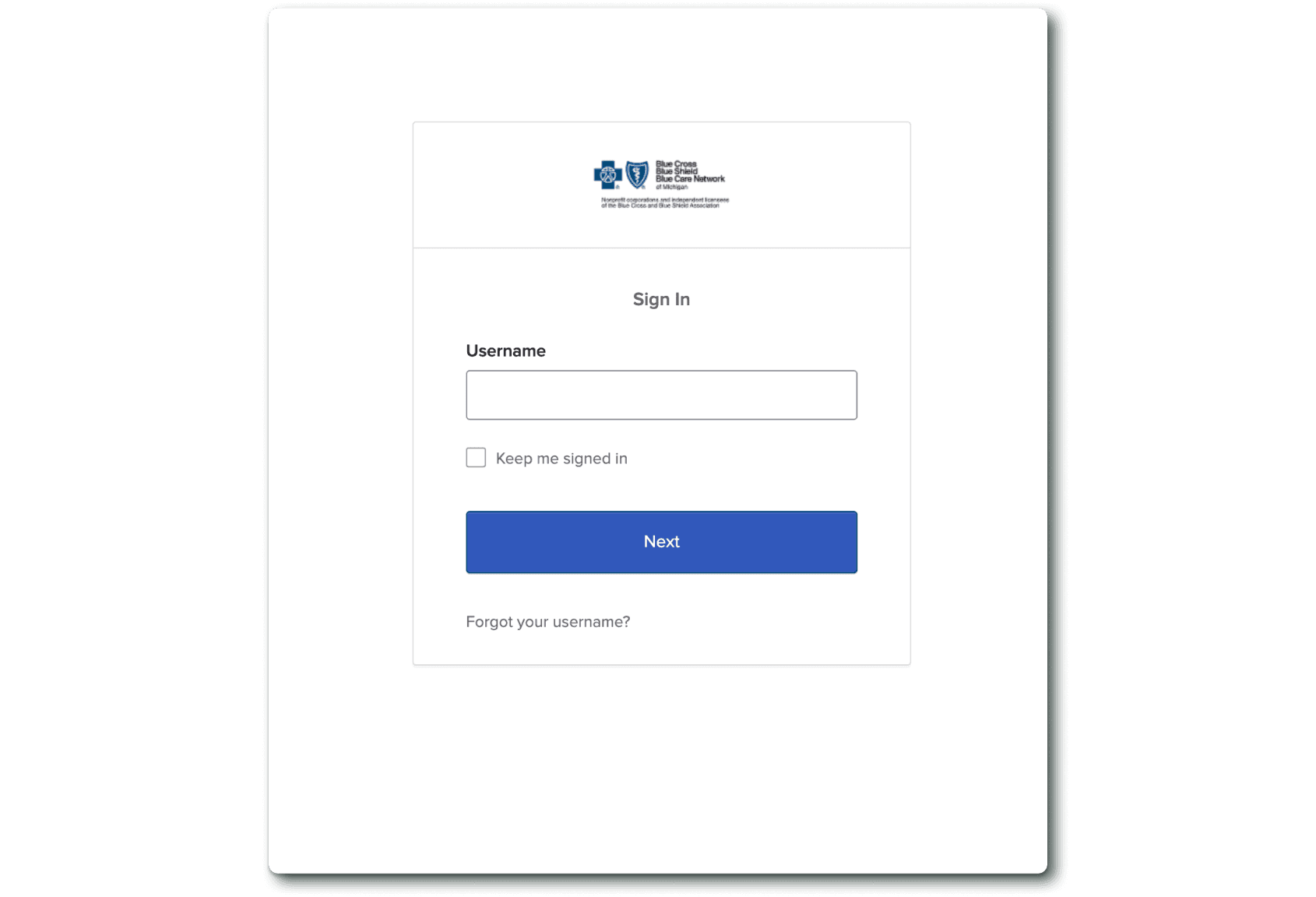 Flexpa Link BCBSMI login modal
