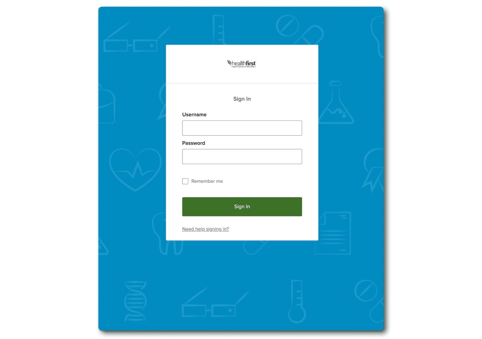 Flexpa Link Healthfirst login modal