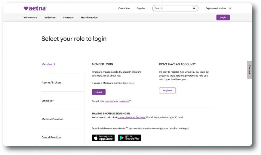 Flexpa Link Aetna registration modal 1