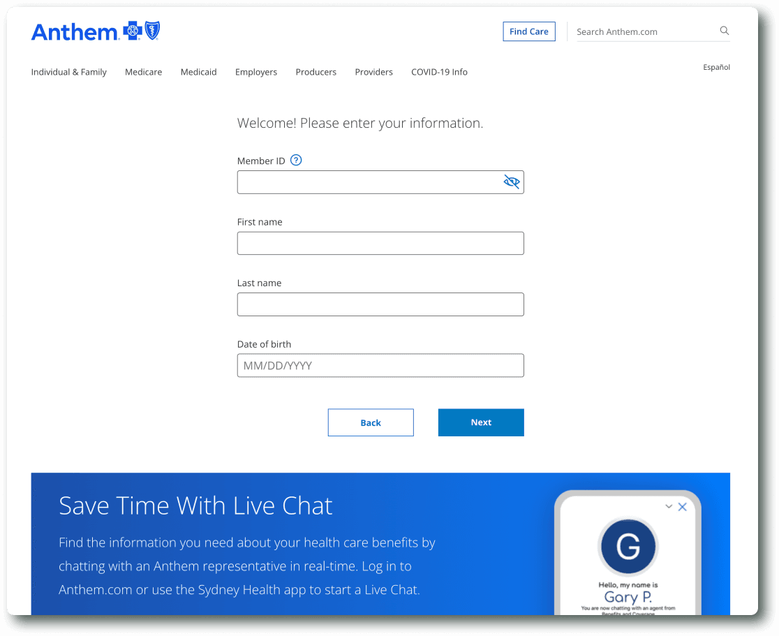 Flexpa Link Anthem registration modal 2