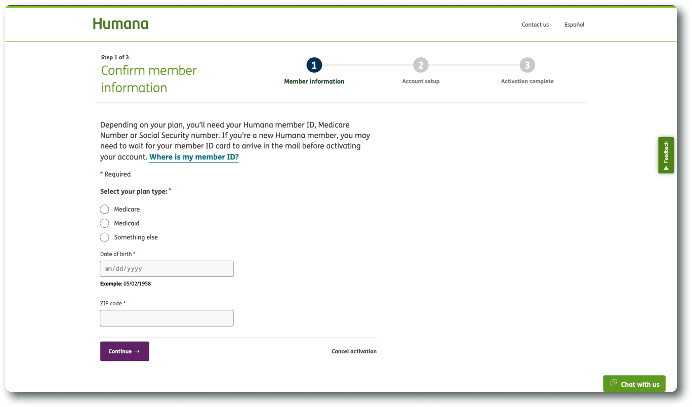 Flexpa Link Humana registration modal 2