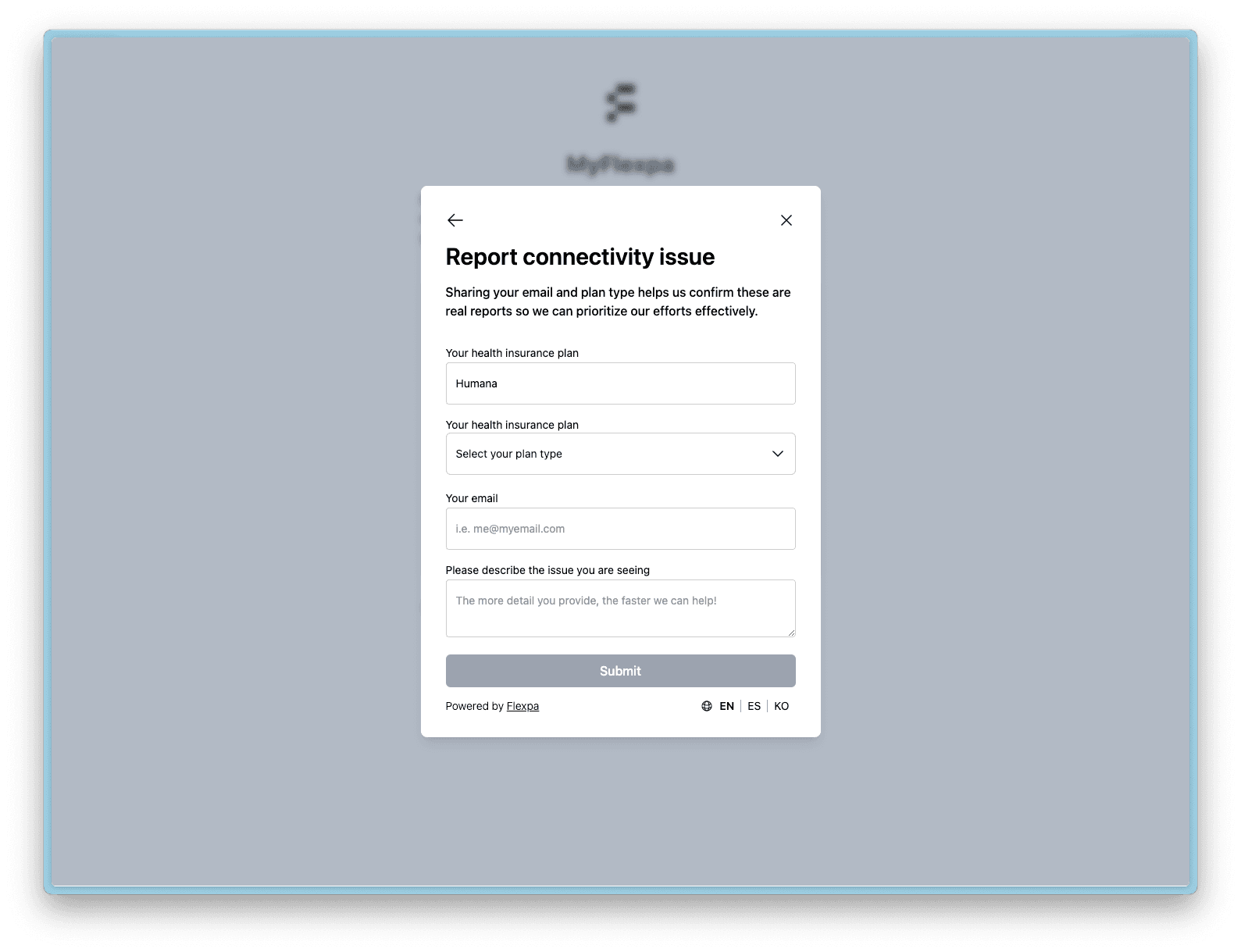 Flexpa Link health plan report issue