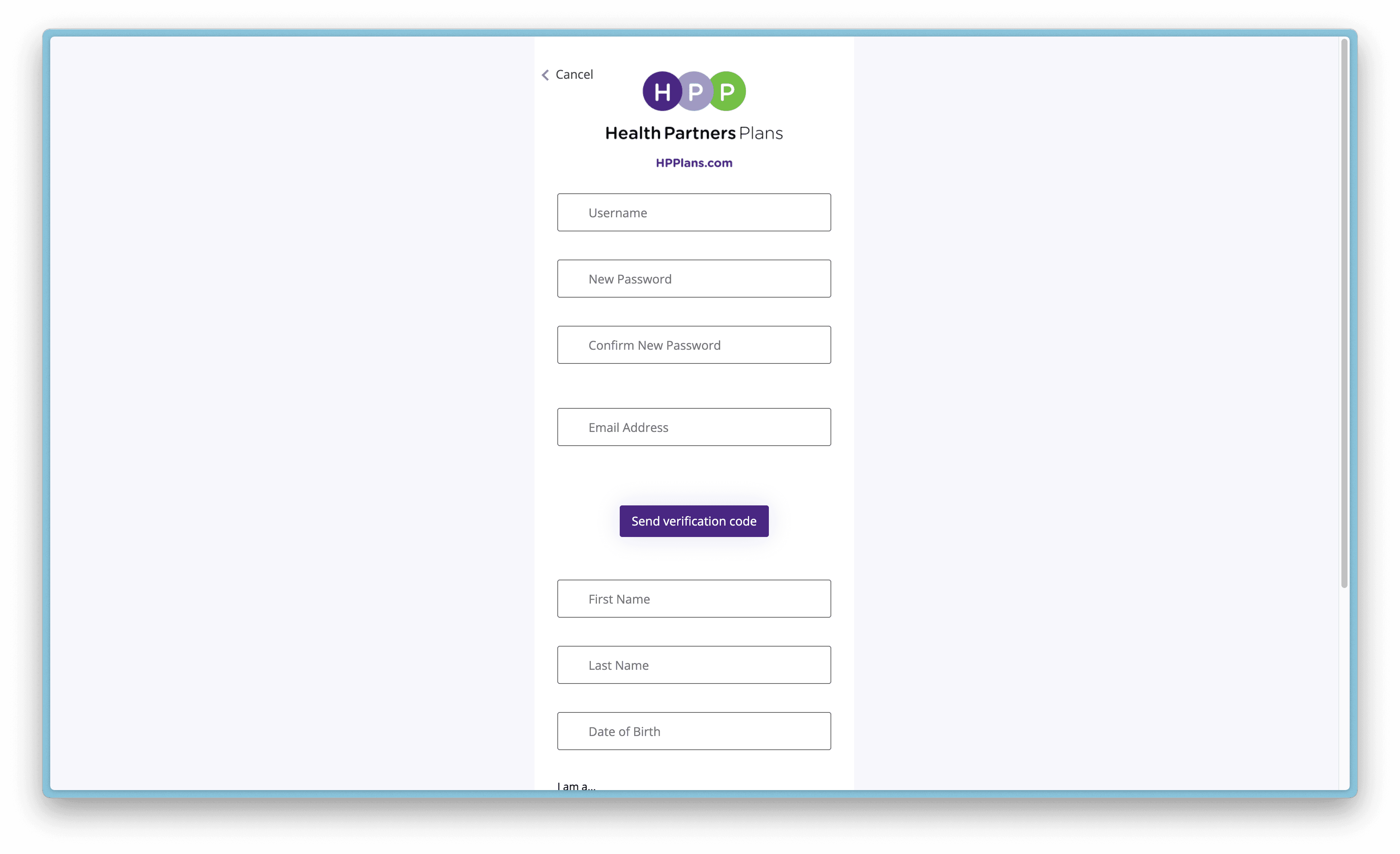 HPP Account Creation