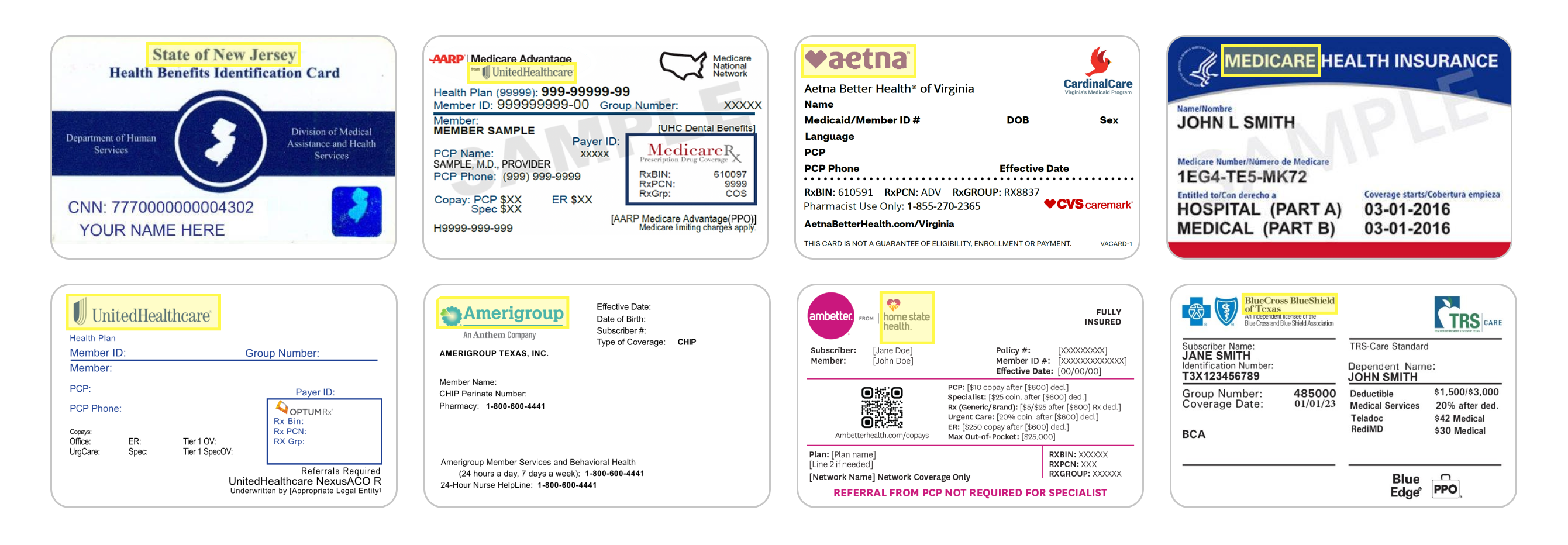 Flexpa Docs Insurance Card Examples