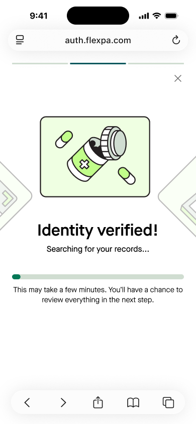 Searching for records screen