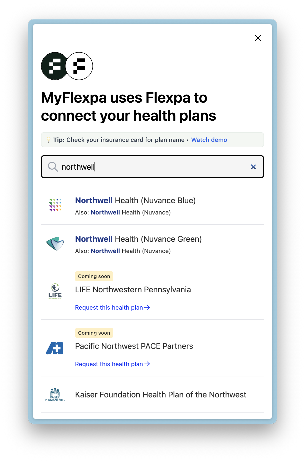 Provider Selection Step
